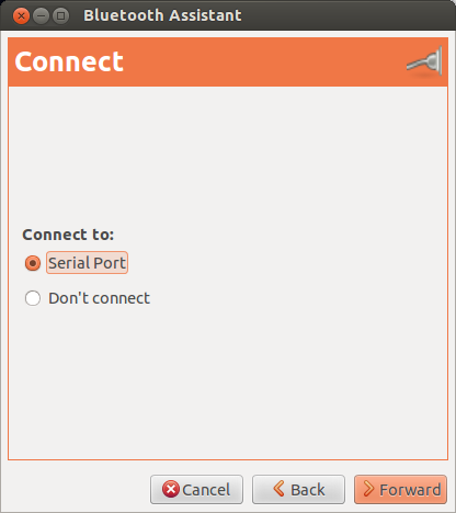 Bluez Bluetooth connection assistant - serial port
